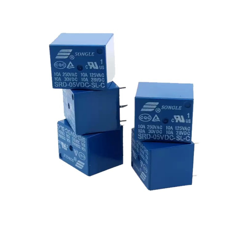 Relevador reley de 5v 10a Songle 5 Pines 10pzas Mv electronica