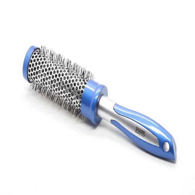 Cepillo Redondo Termico Nylon Azul Con Plata 1 3/4