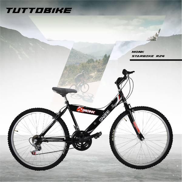 Bicicleta Montaña Rodada 26 18 Velocidades Monk StarBike