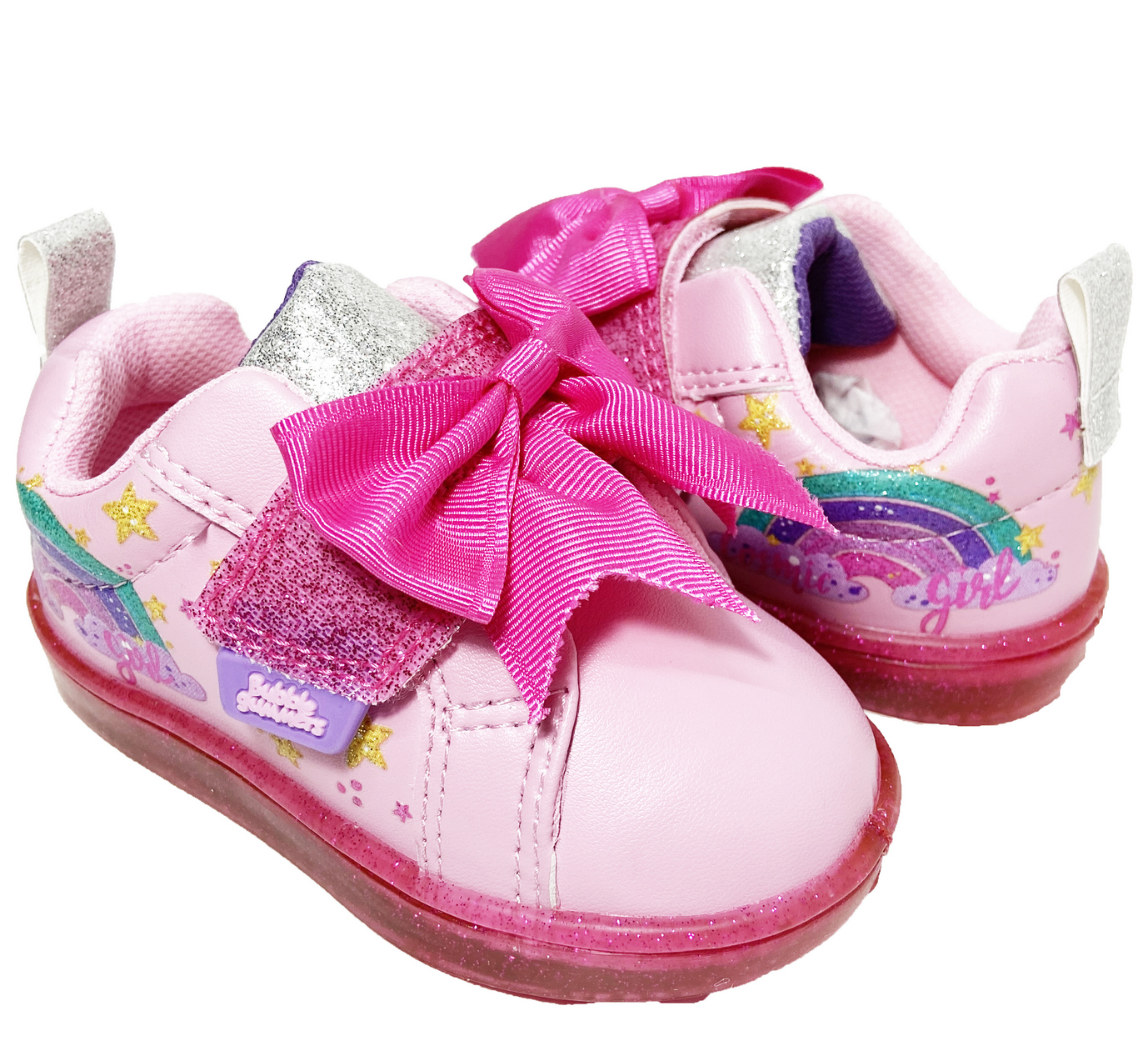 Tenis Velcro Niña Maddi ROSA / FIUSHA 14-19 con Moño 