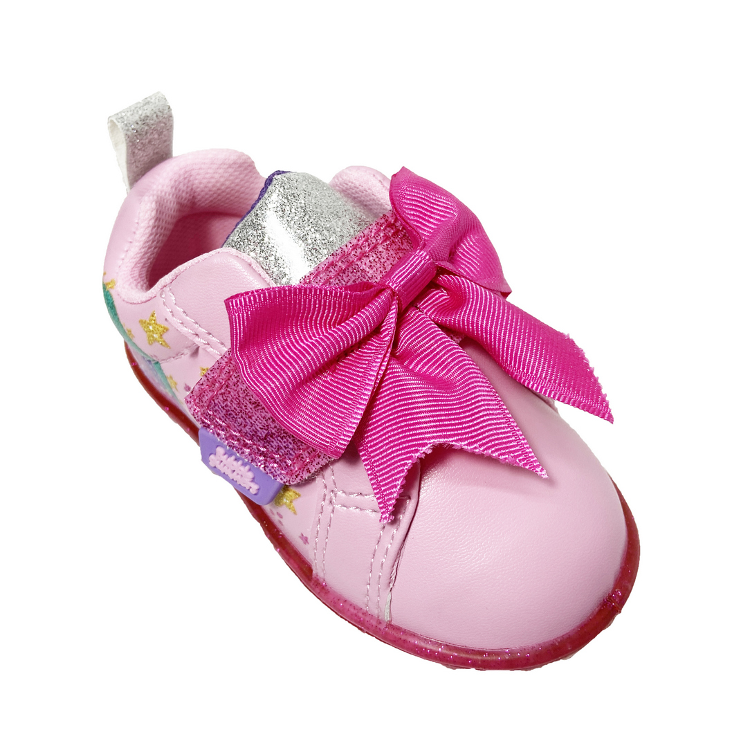 Tenis Velcro Niña Maddi ROSA / FIUSHA 14-19 con Moño 
