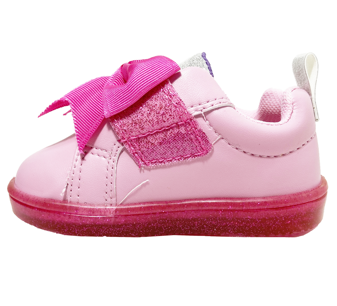 Tenis Velcro Niña Maddi ROSA / FIUSHA 14-19 con Moño 