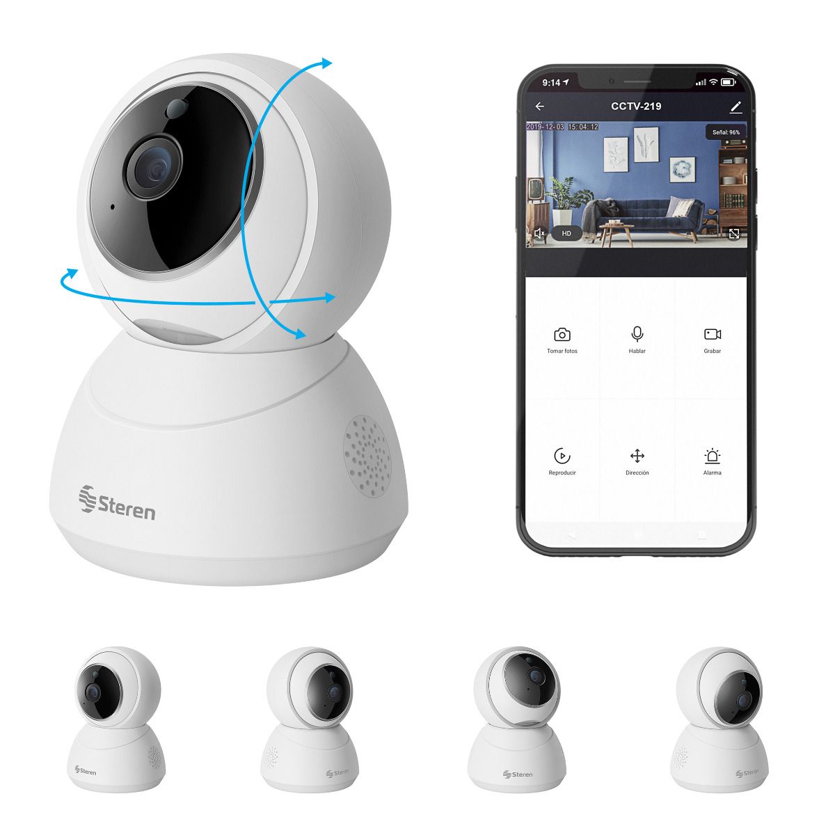 CAMARA WIFI 1080 C/MOV Y SEGUIDOR DE MOV - CCTV-219 - STEREN