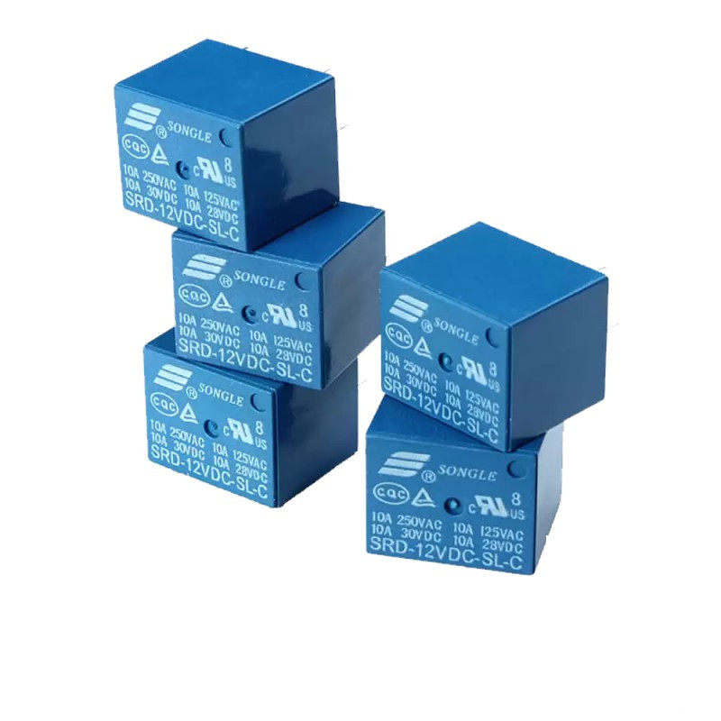 Relevador reley de 12v 10a Songle 5 Pines 10pzas Mv electronica