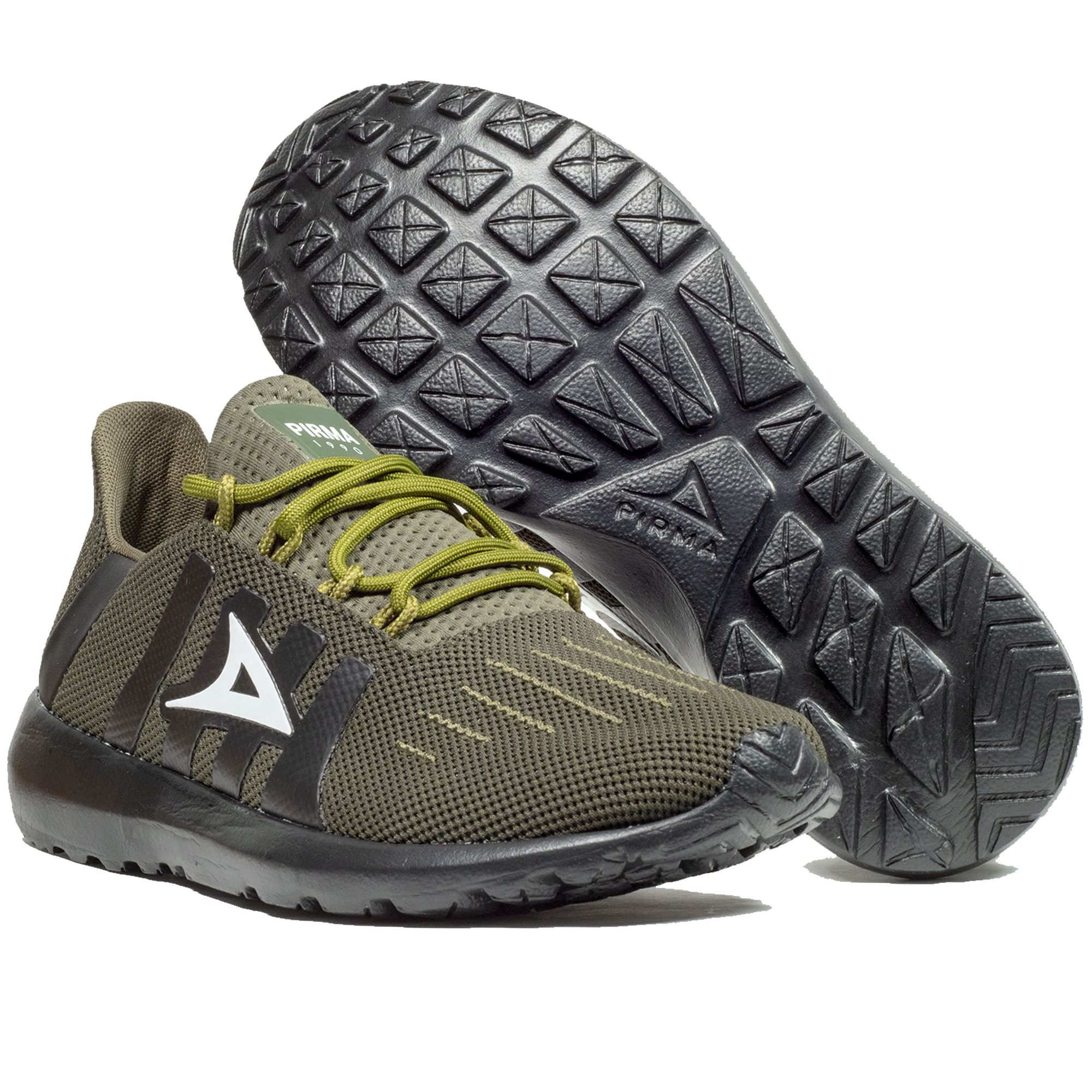 Tenis Deportivos Pirma 5013 Color Verde Militar Para Entrenar