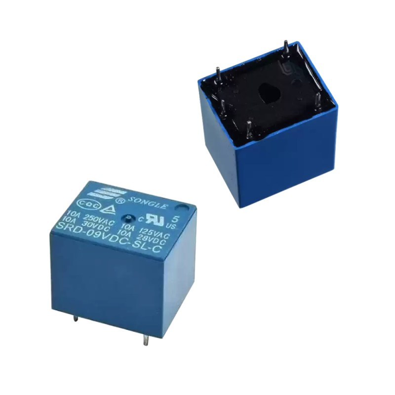 Relevador reley de 9v 10a Songle 5 Pines 10pzas Mv electronica