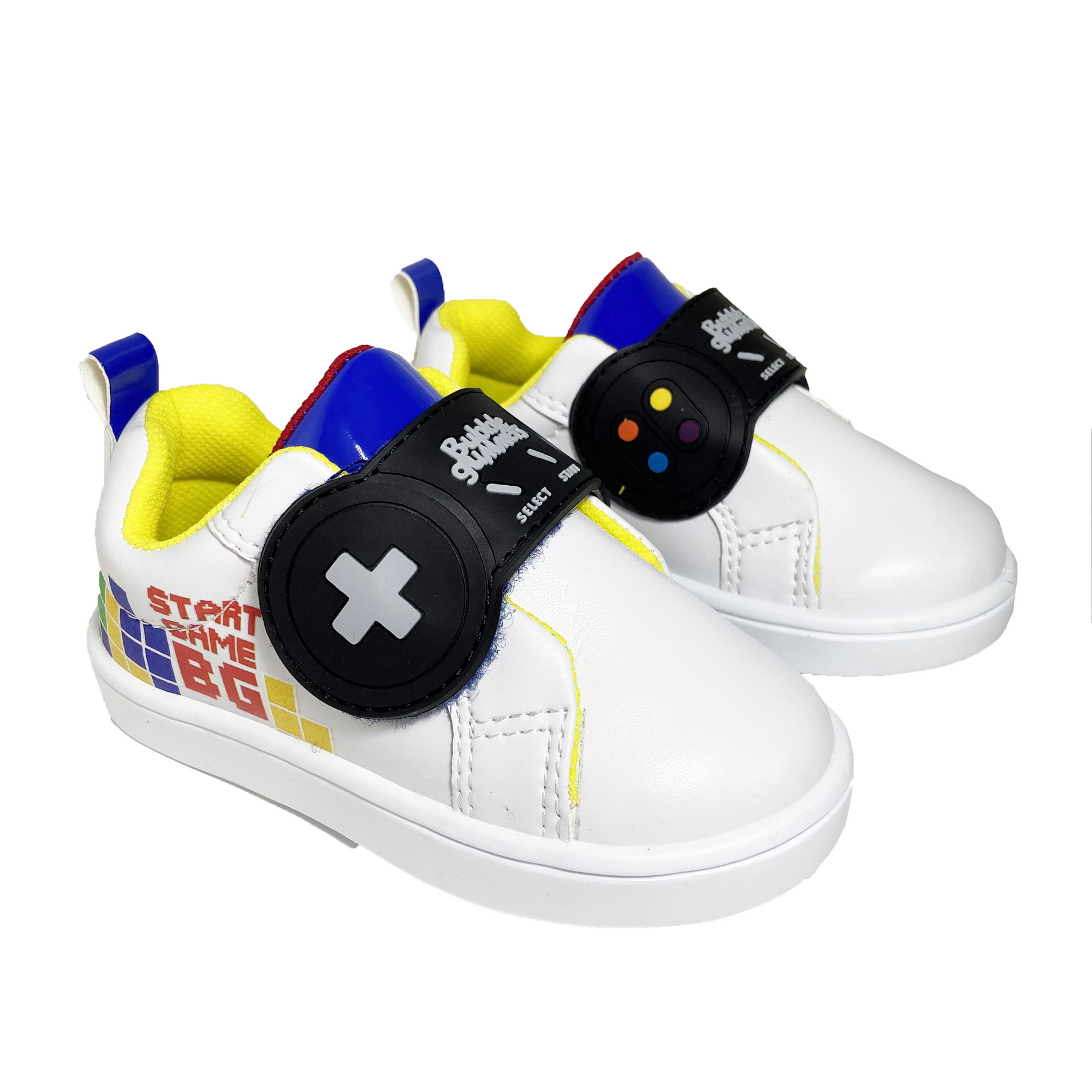 Tenis Niño Velcro Mike 14-19 para Gamers (Blanco/Rey)