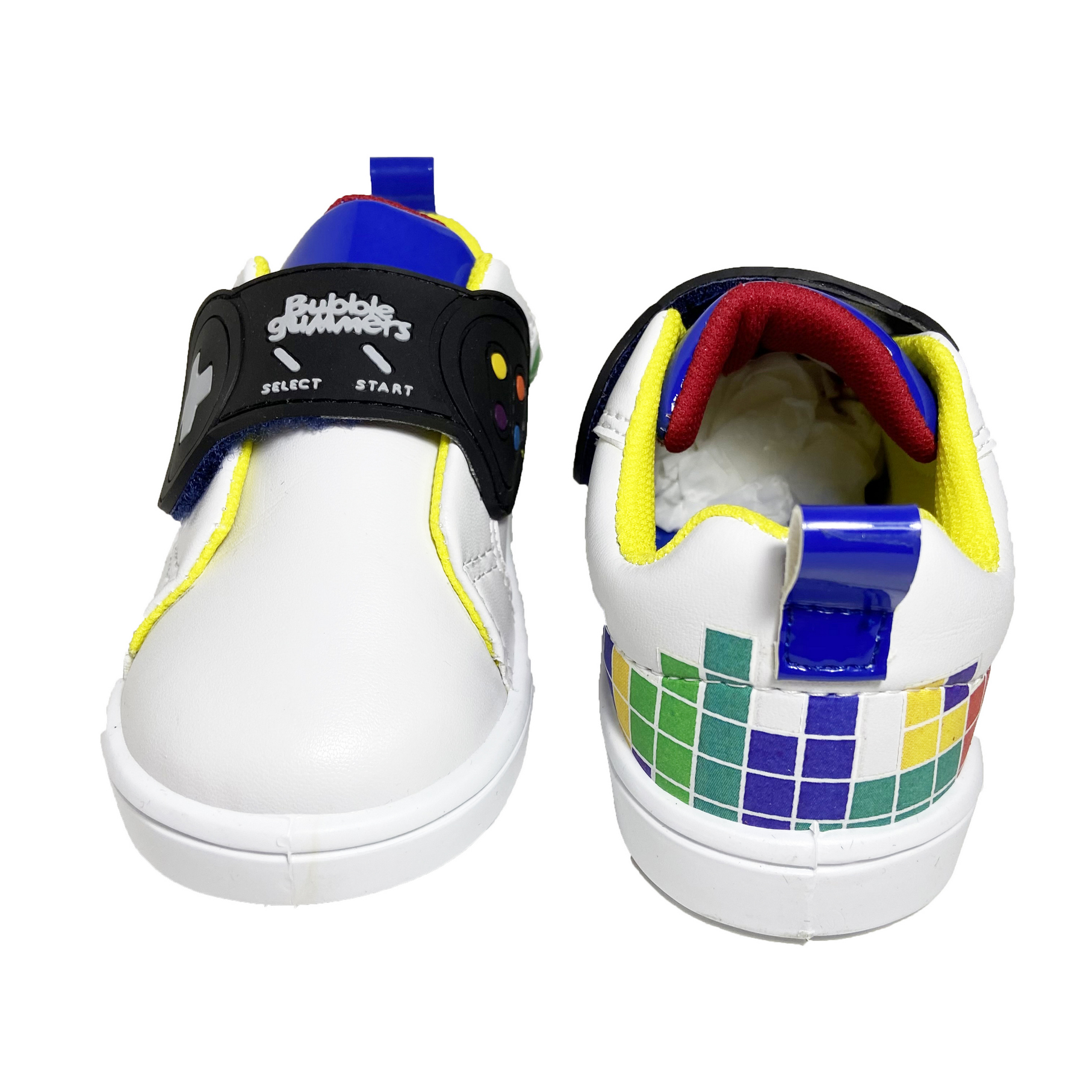 Tenis Niño Velcro Mike 14-19 para Gamers (Blanco/Rey)