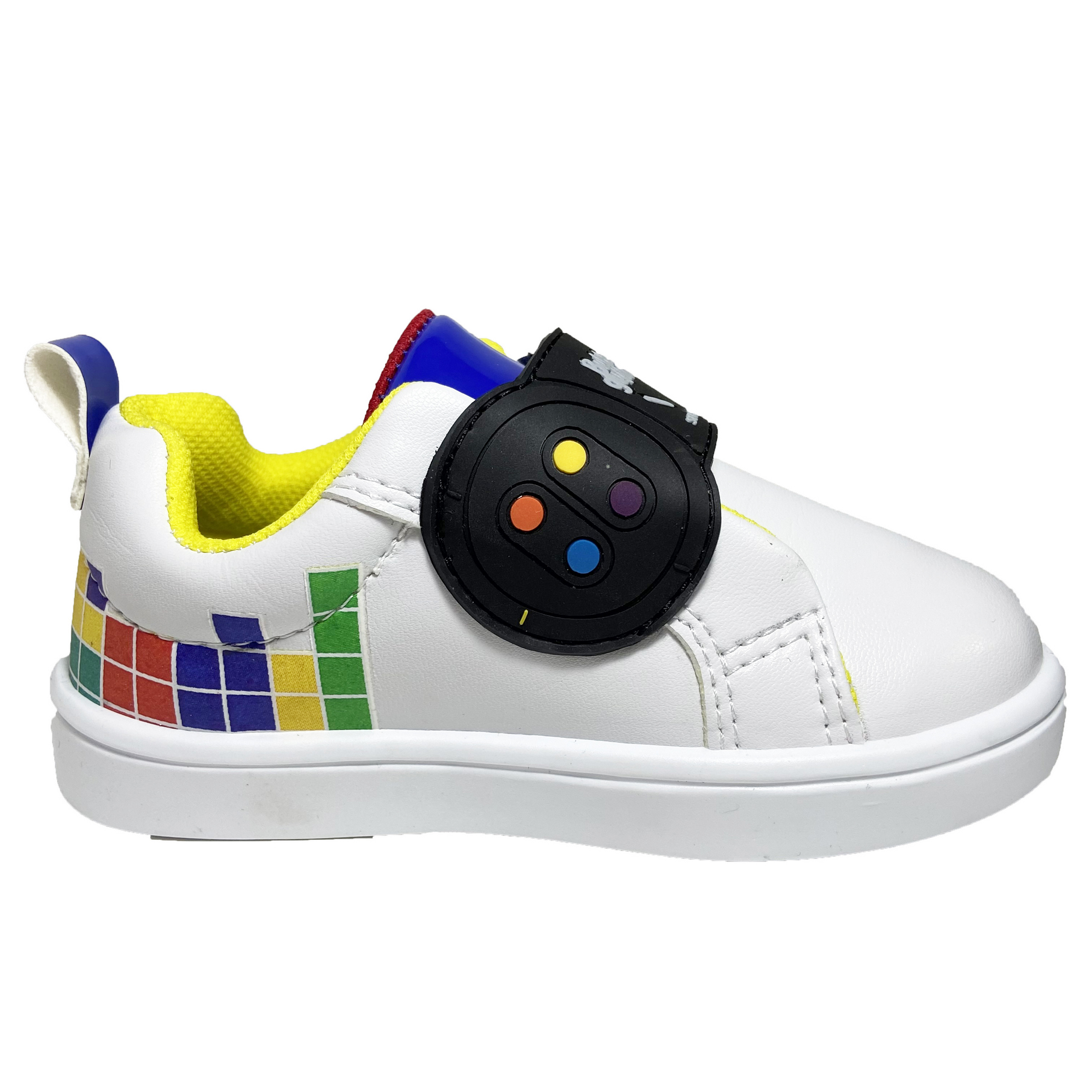 Tenis Niño Velcro Mike 14-19 para Gamers (Blanco/Rey)