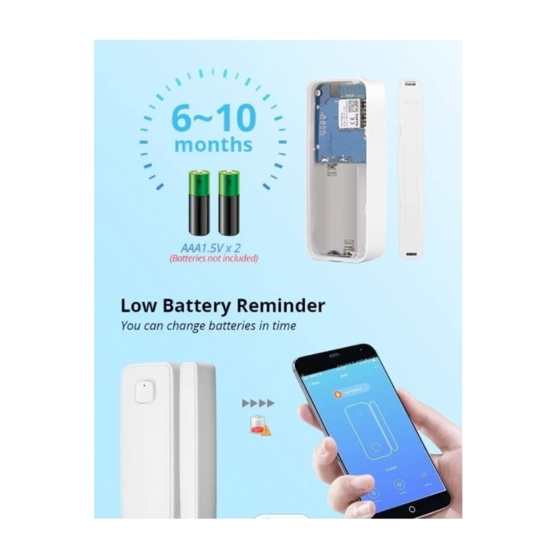 Sensor de Movimiento Inteligente WiFi Compatible con Alexa Google Home Y App Para Android Y Iphone