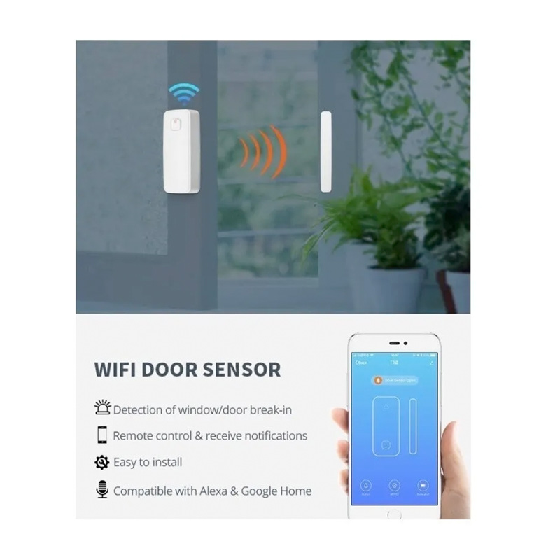 Sensor de Movimiento Inteligente WiFi Compatible con Alexa Google Home Y App Para Android Y Iphone