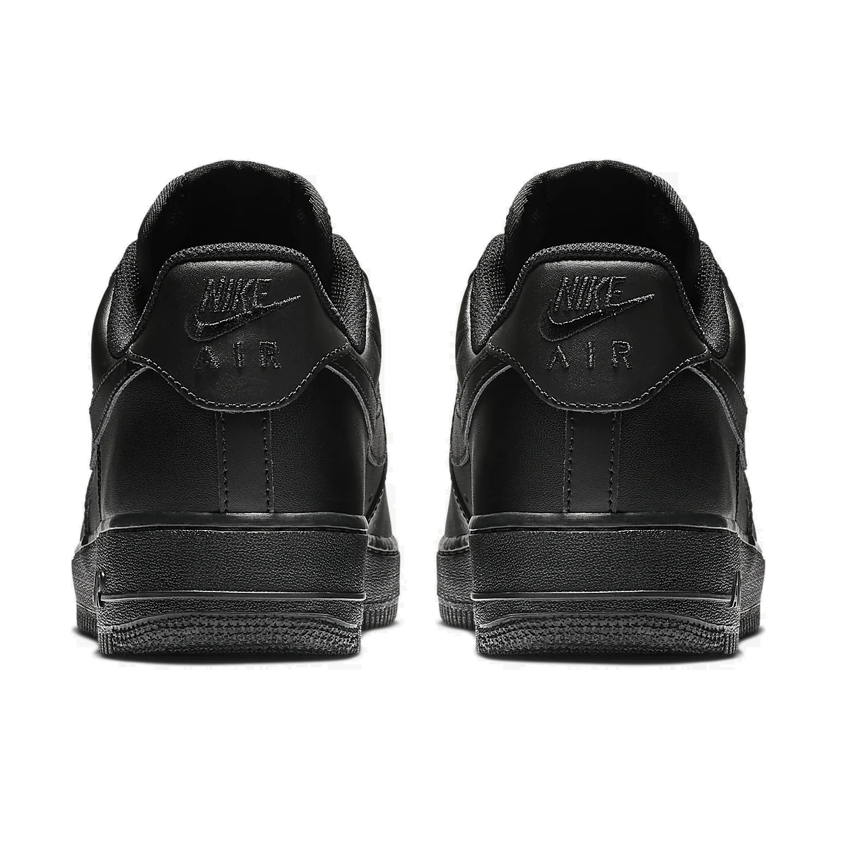 TENIS NIKE AIR FORCE 1 CLASICO PIEL NEGRO HOMBRE.