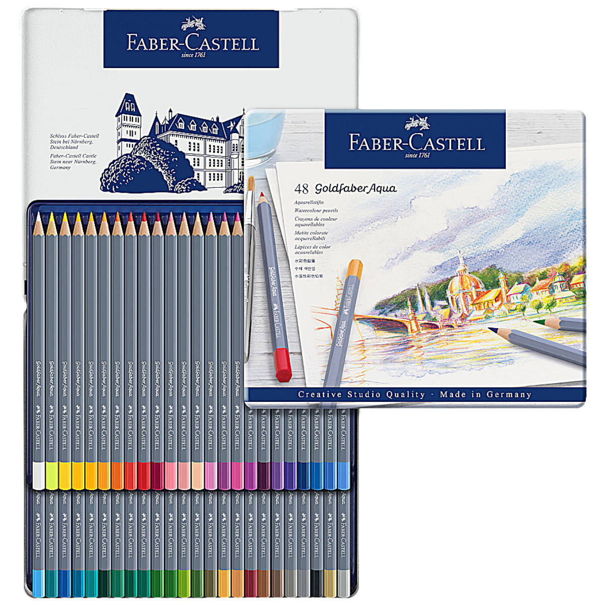 Faber Castell 48 Lápices Acuarelables Profesional Goldfaber