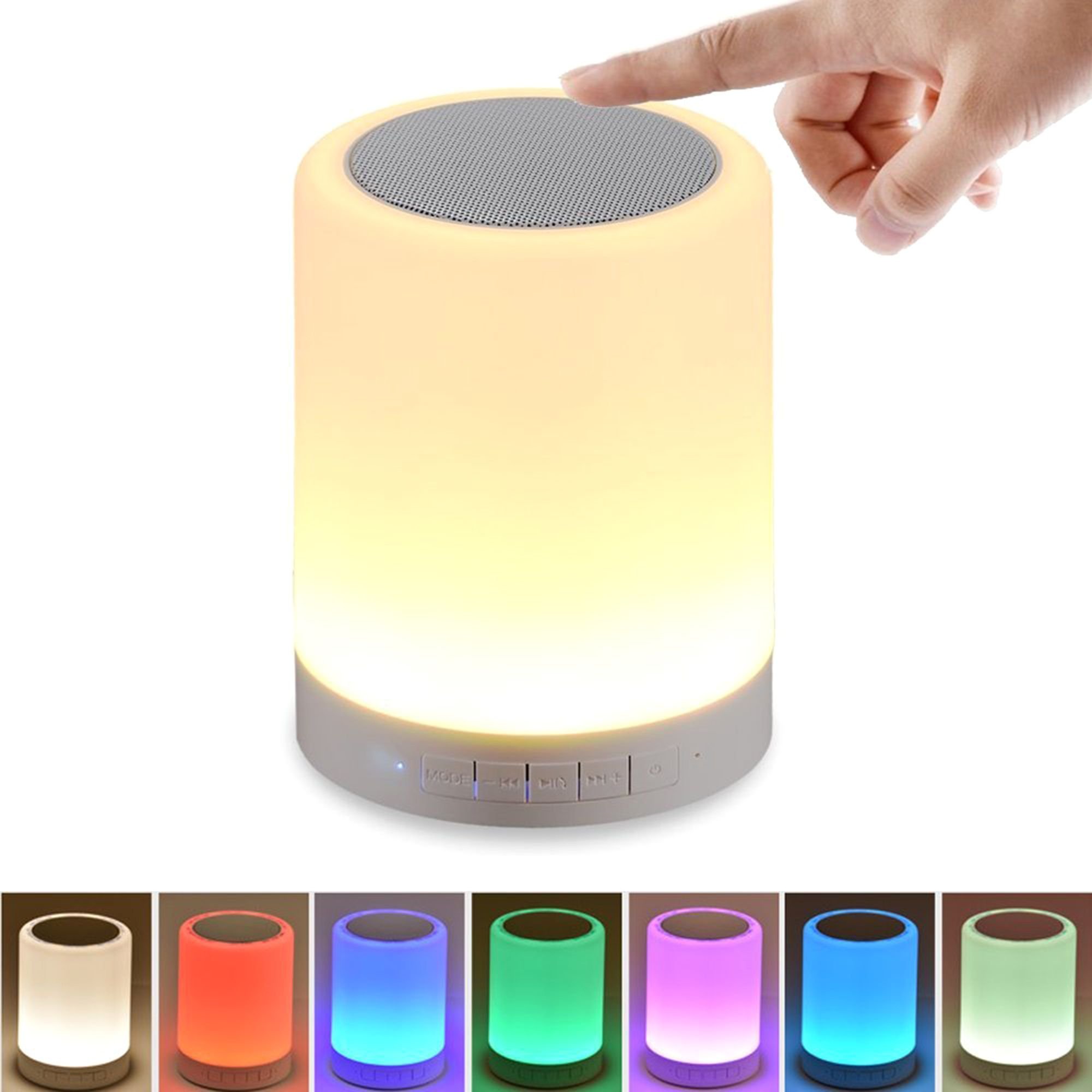 Bocina Lampara LED Multicolor Táctil portátil Bluetooth Radio
