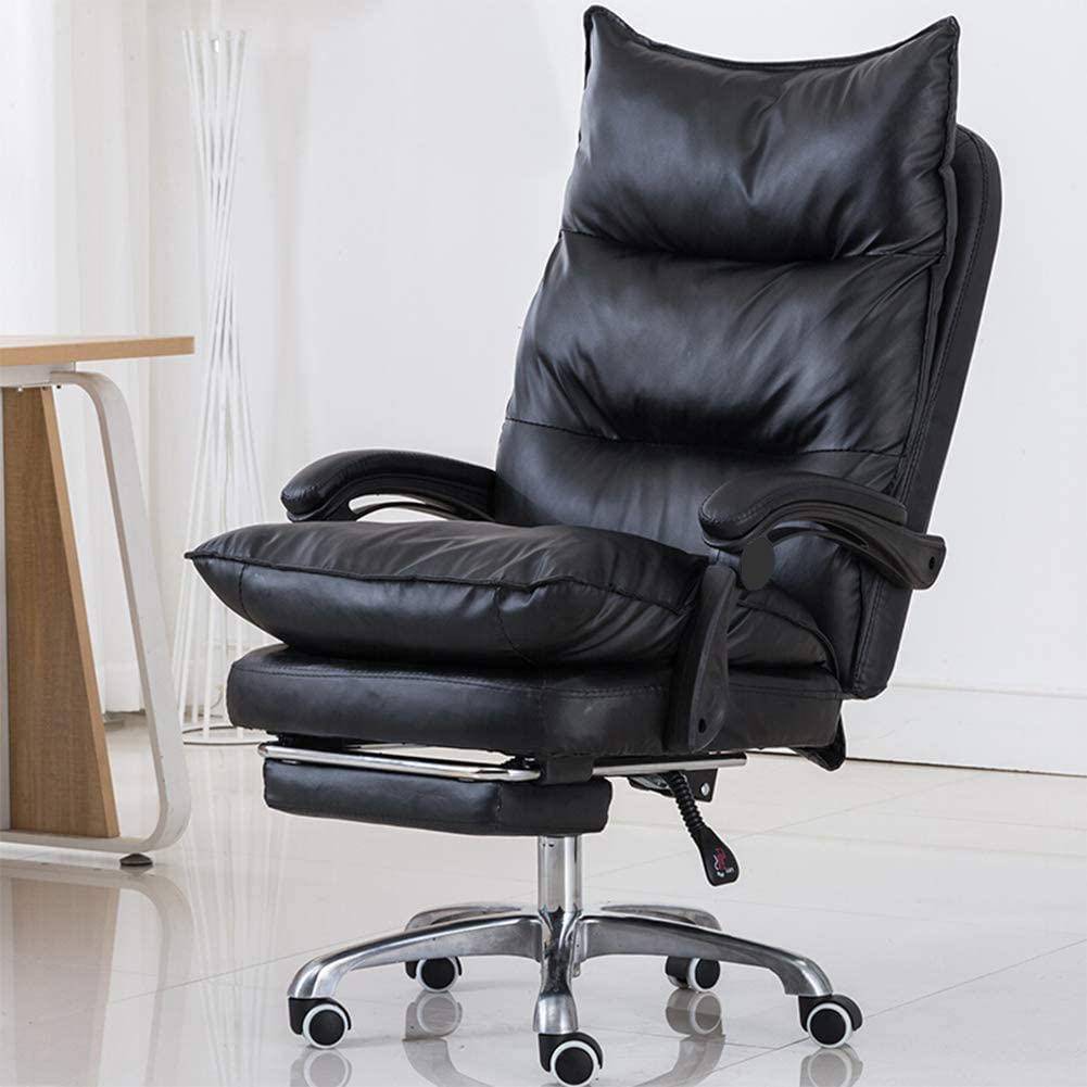 Silla De Piel Con Reposabrazos Blanco