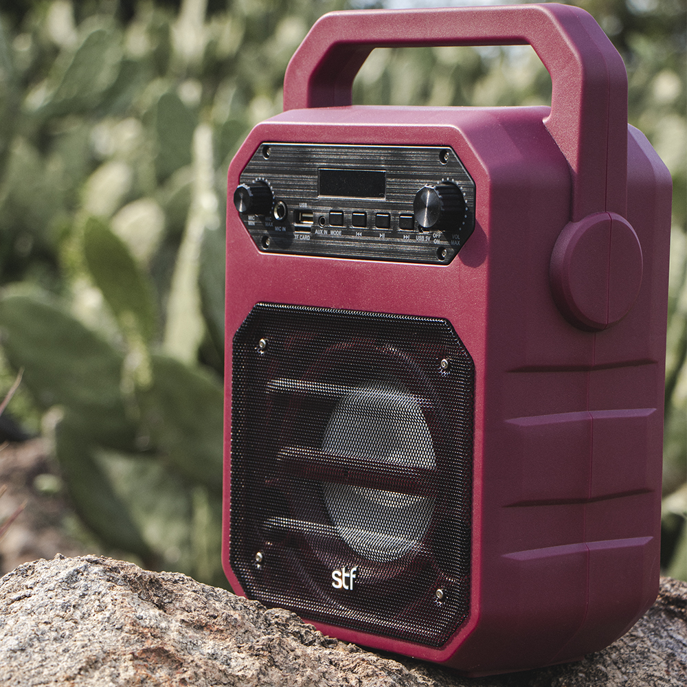 Bocina Inalámbrica Joy Stf  Tinto 4 Pulgadas 