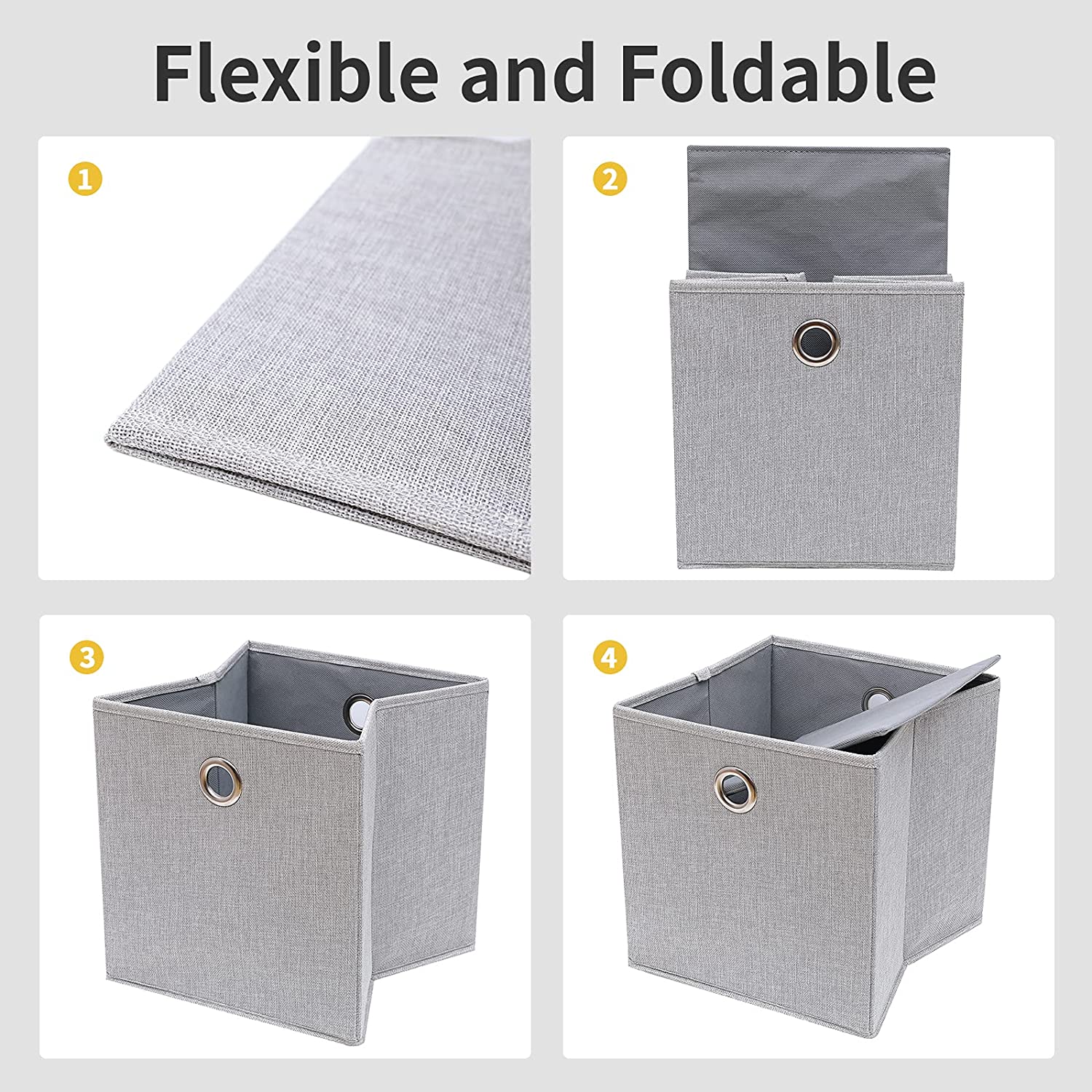 Set 2 Cajas Organizador Para Ropa, Objetos, Closet, Almacena, Gris Rayas