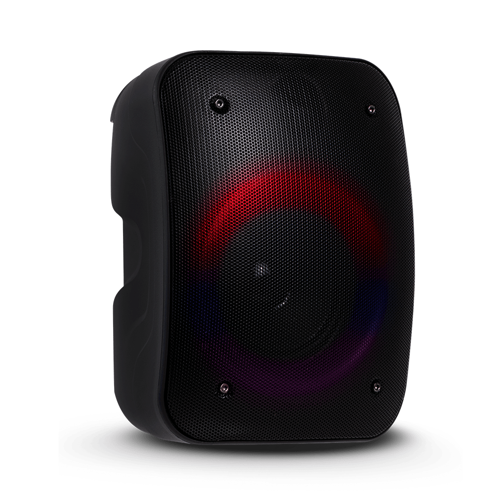 Bocina Inalámbrica Portátil Con Luz LED Loop Stf Negra 4 Pulgadas