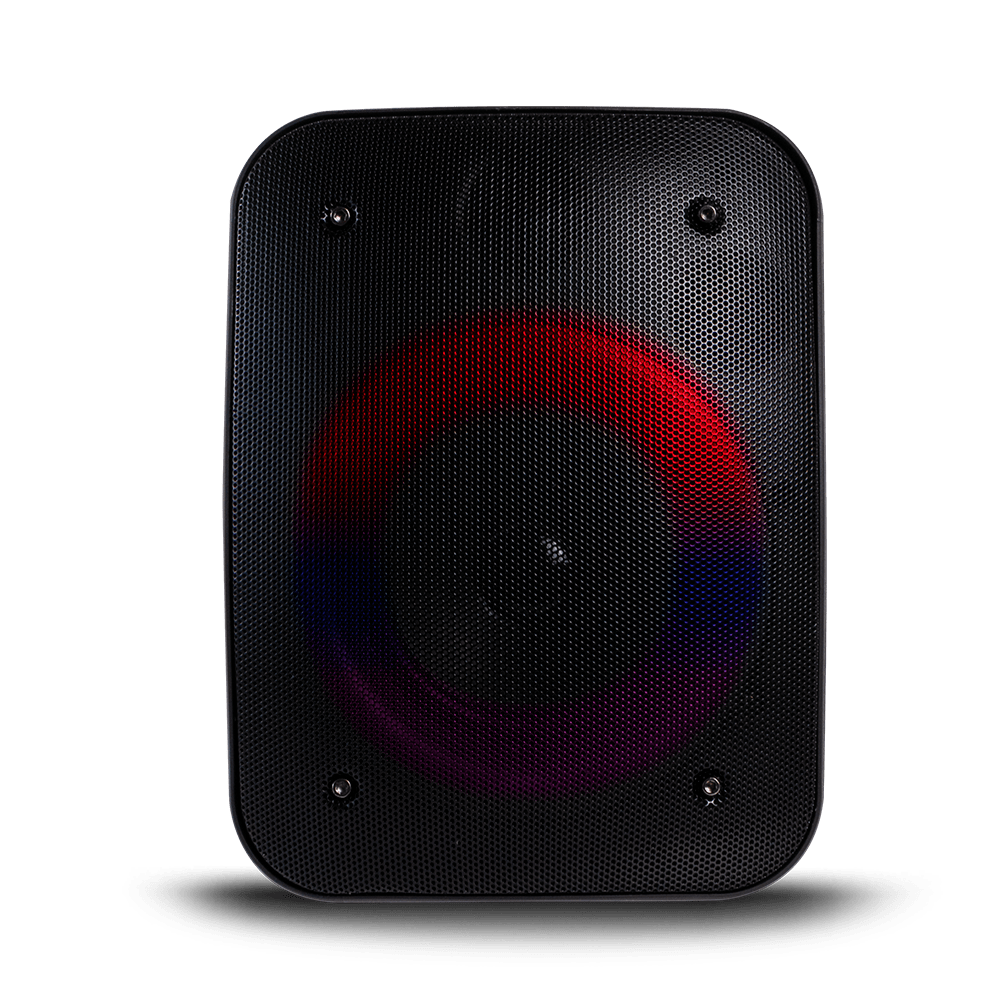 Bocina Inalámbrica Portátil Con Luz LED Loop Stf Negra 4 Pulgadas