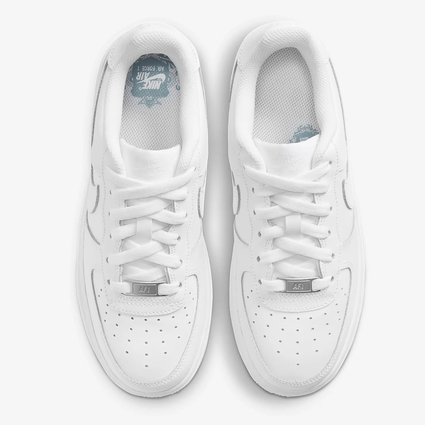 TENIS NIKE AIR FORCE 1 CLASICOS BLANCOS PIEL.