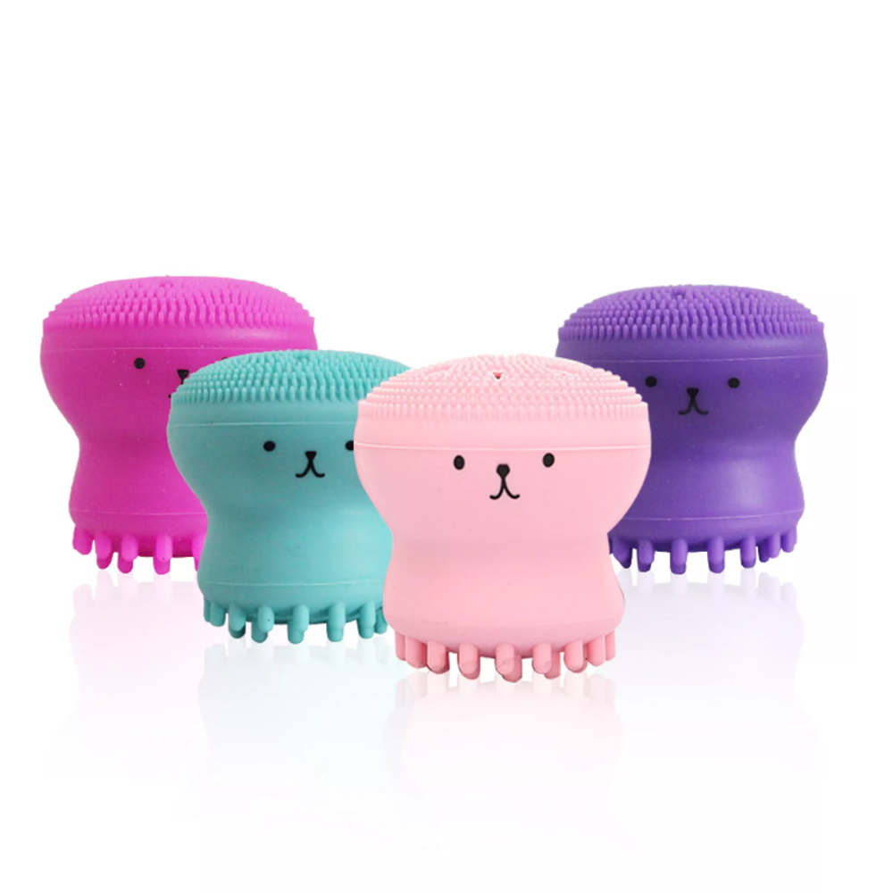Cepillo Facial Limpiador Pulpo Exfoliante De Silicona Manual