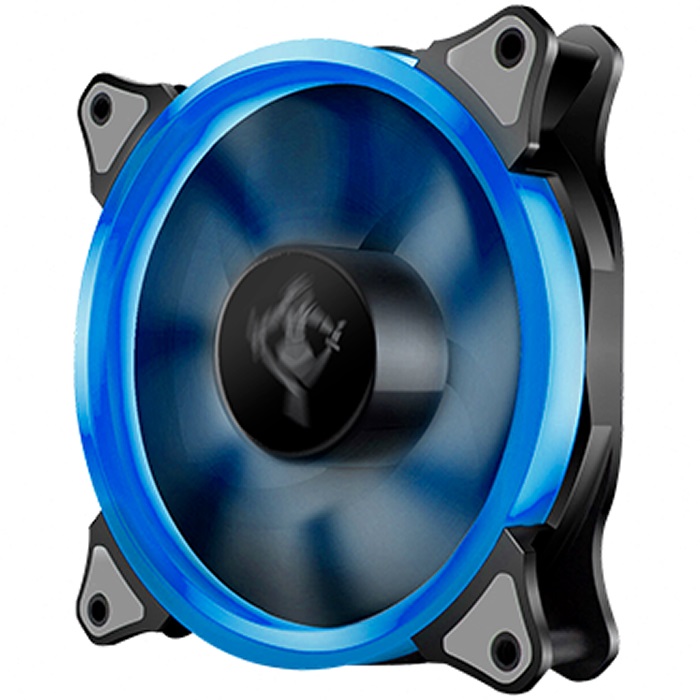 Kit 3 Ventiladores YeYian TYPHOON 120mm LED Azul YCT-050720B