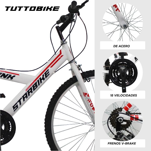 Bicicleta Montaña Rodada 26 18 Velocidades Monk StarBike 2.1