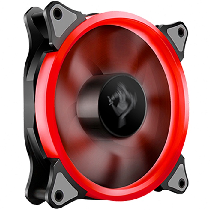 Kit 3 Ventiladores YeYian TYPHOON 120mm LED Rojo YCT-050720R.