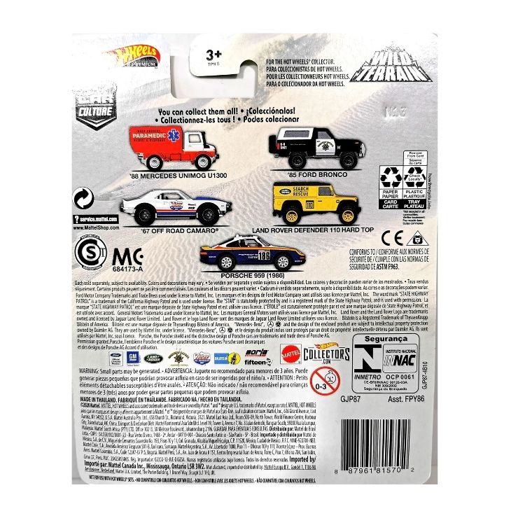 Hot Wheels Premium 2020 Wild Terrain - Porsche 959 (1986)