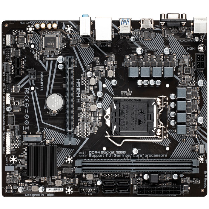 Tarjeta Madre GIGABYTE H510M H 2xDDR4 PCI-E USB3 Socket 1200