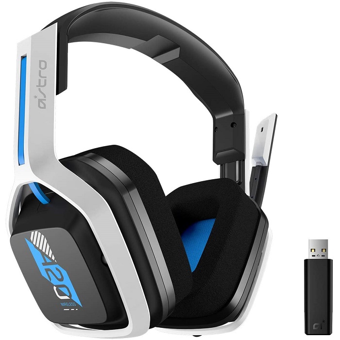 Diadema ASTRO A20 Wireless Inalambricos USB Gaming PS5 PS4 PC Y Mac Blanco-Azul 939-001877