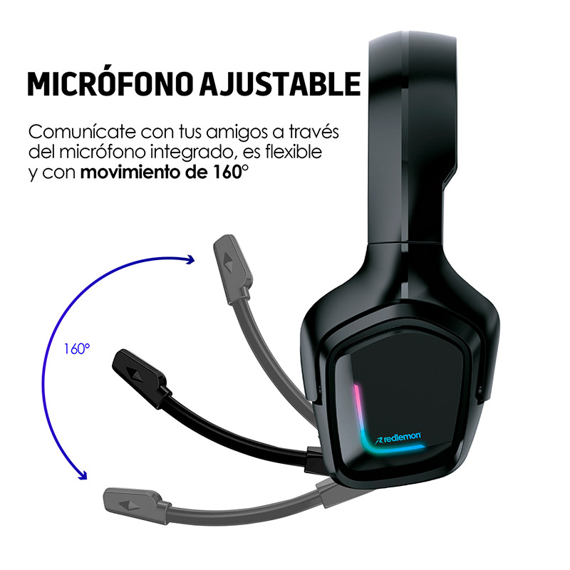 Audífonos Gamer Pro Sonido Estéreo HD 360 Mod. G5000 Redlemon