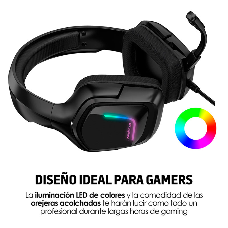 Audífonos Gamer Pro Sonido Estéreo HD 360 Mod. G5000 Redlemon