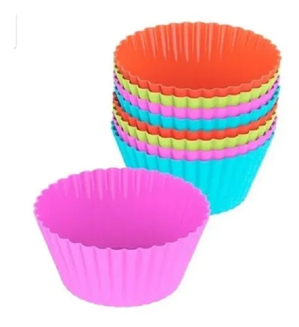 Capacillos De Silicon Reutilizables Para Cupcake panque muffin