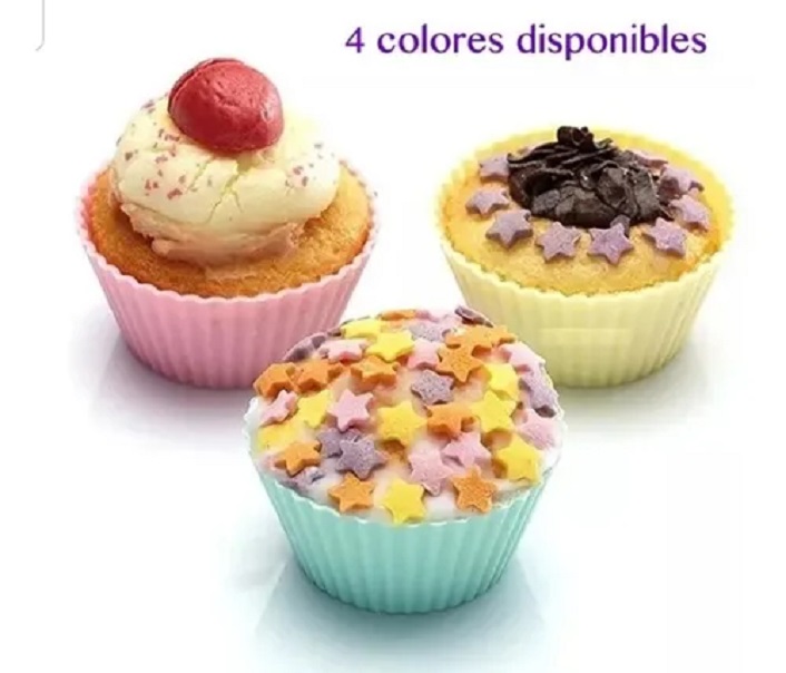 Capacillos De Silicon Reutilizables Para Cupcake panque muffin