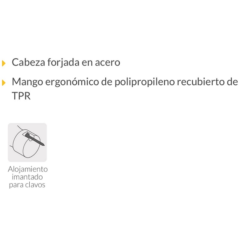 Martillo Mini 10 Oz para Carpintero Multiusos Mango Confort Grip Reparacion de Casa -Hogar MO-10E