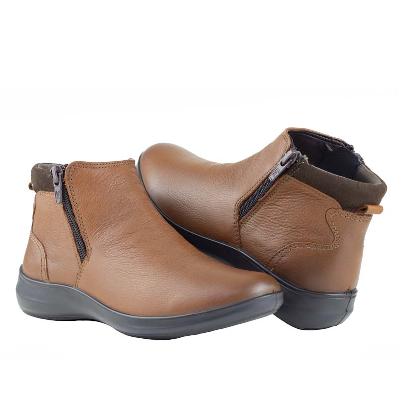 BOTIN PARA DAMA FLEXI 25913 CAFÉ DOBLE CIERRE ORIGINALES