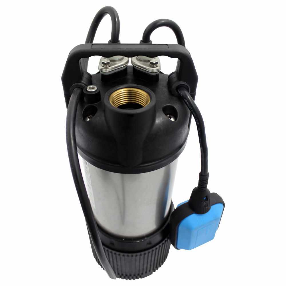 BOMBA SUMERGIBLE AQUA PAK, SERIE KANKI PLUS, 44 LPM, ACERO INOXIDABLE/POLIPROPILENO, DESCARGA 1", 3/4 HP, 1F, 127V