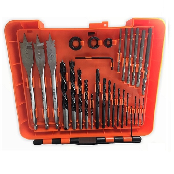 Juego Brocas Puntas Dados Set Rotomartillo Taladro para Madera -Metal y Concreto Truper con Estuche