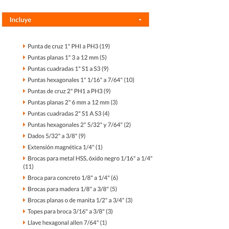 Juego Brocas Puntas Dados Set Rotomartillo Taladro para Madera -Metal y Concreto Truper con Estuche