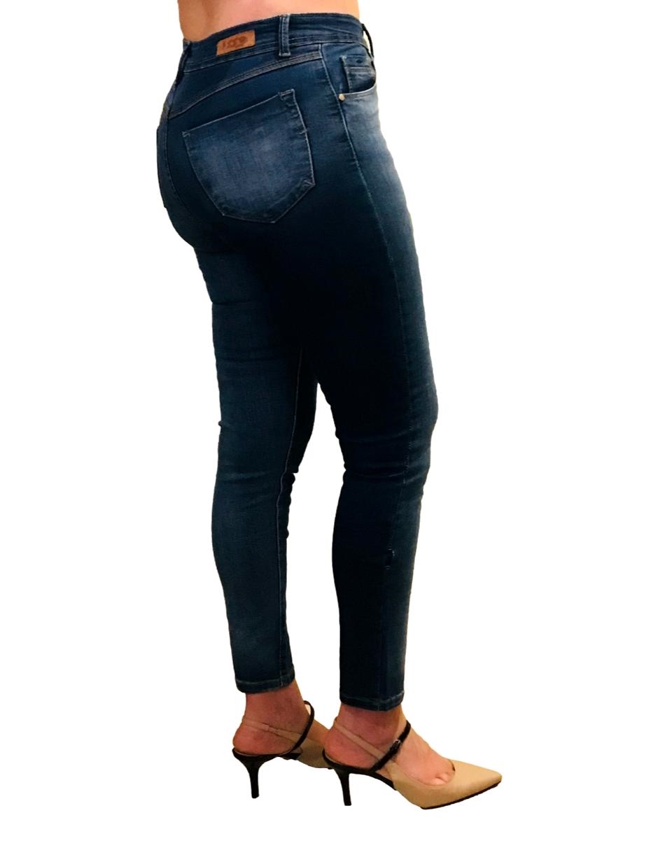 Jeans mujer skinny pantalon mezclilla deslavado stretch Issa