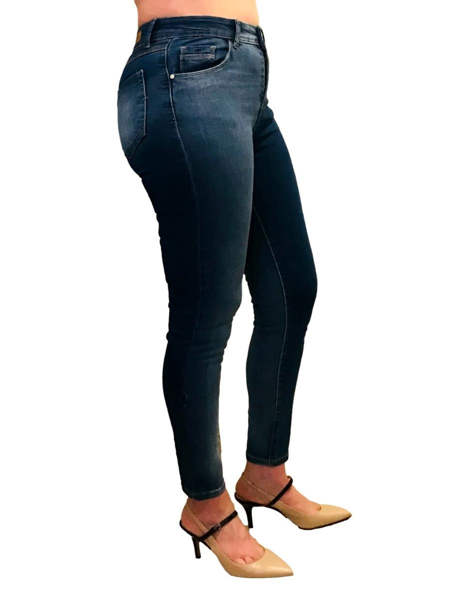 Jeans mujer skinny pantalon mezclilla deslavado stretch Issa