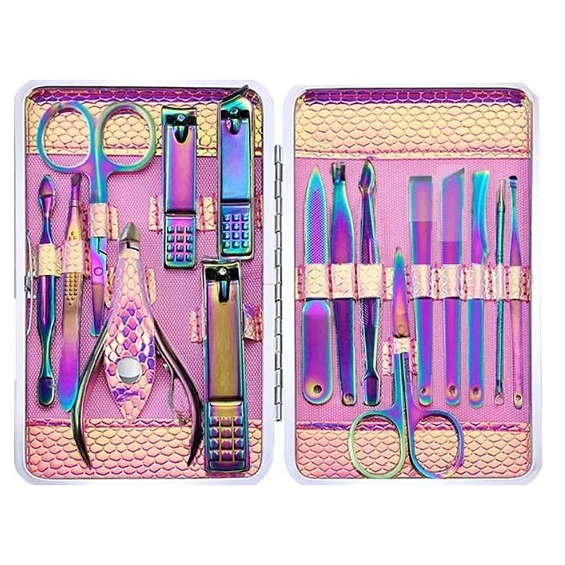Set Instrumentos De Manicura Y Pedicura De Acero 16 Piezas