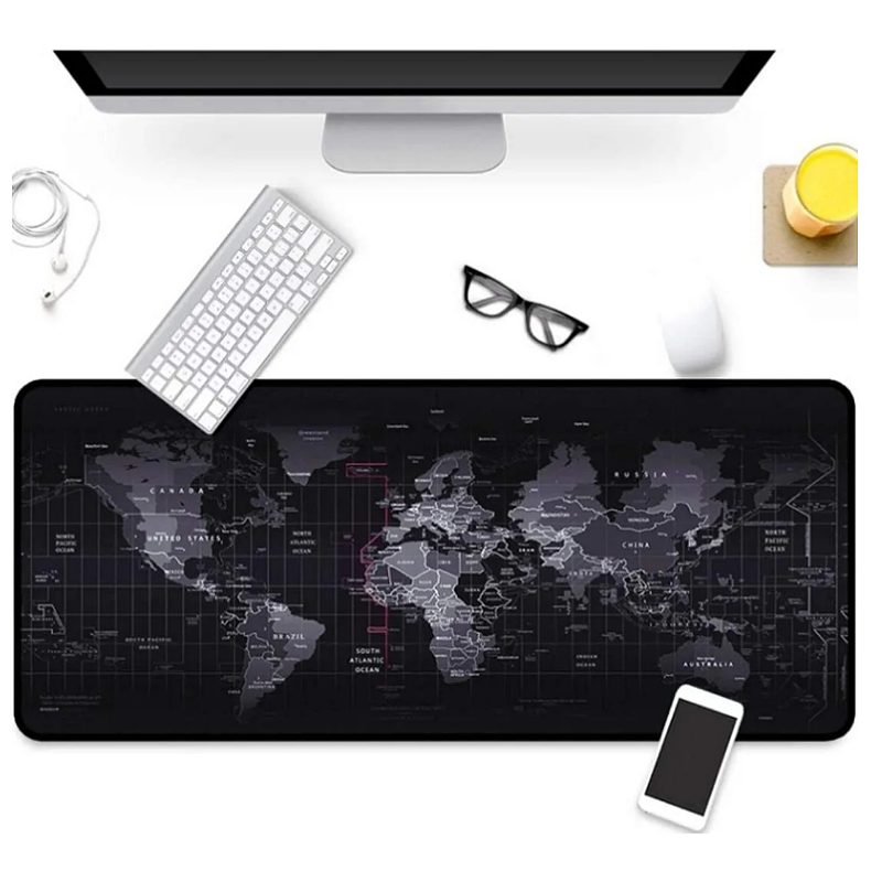 Mouse Pad Gaming Antideslizante Patron Mapa Mundo