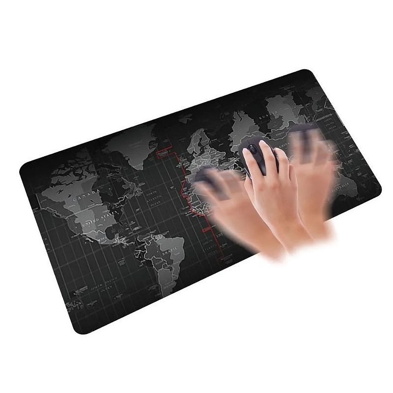 Alfombrilla Raton Gaming Grandes World Map Mouse Pad 800 X 300 X 3 Mm,Impermeable Con Base De Goma Antideslizante,Special-Textured Superficie Para Gamers Ordenador, PC Y Laptop