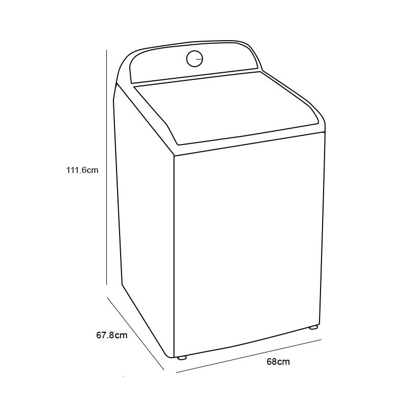 Lavadora Mabe 22 kg LMA72215CBAB Blanca ORT