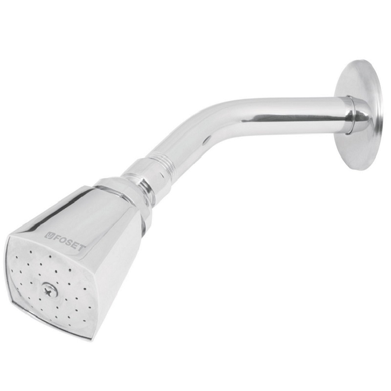 Regadera Cuadrada DE 2" de Baja Presion Acero Inoxidable Incluye Brazo R-501 Foset                                                    Foset 