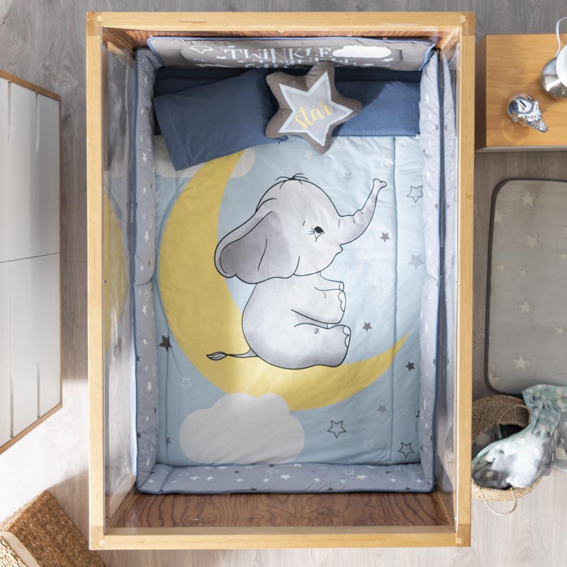 Edredón Elephant Cama cuna Corral - Vianney