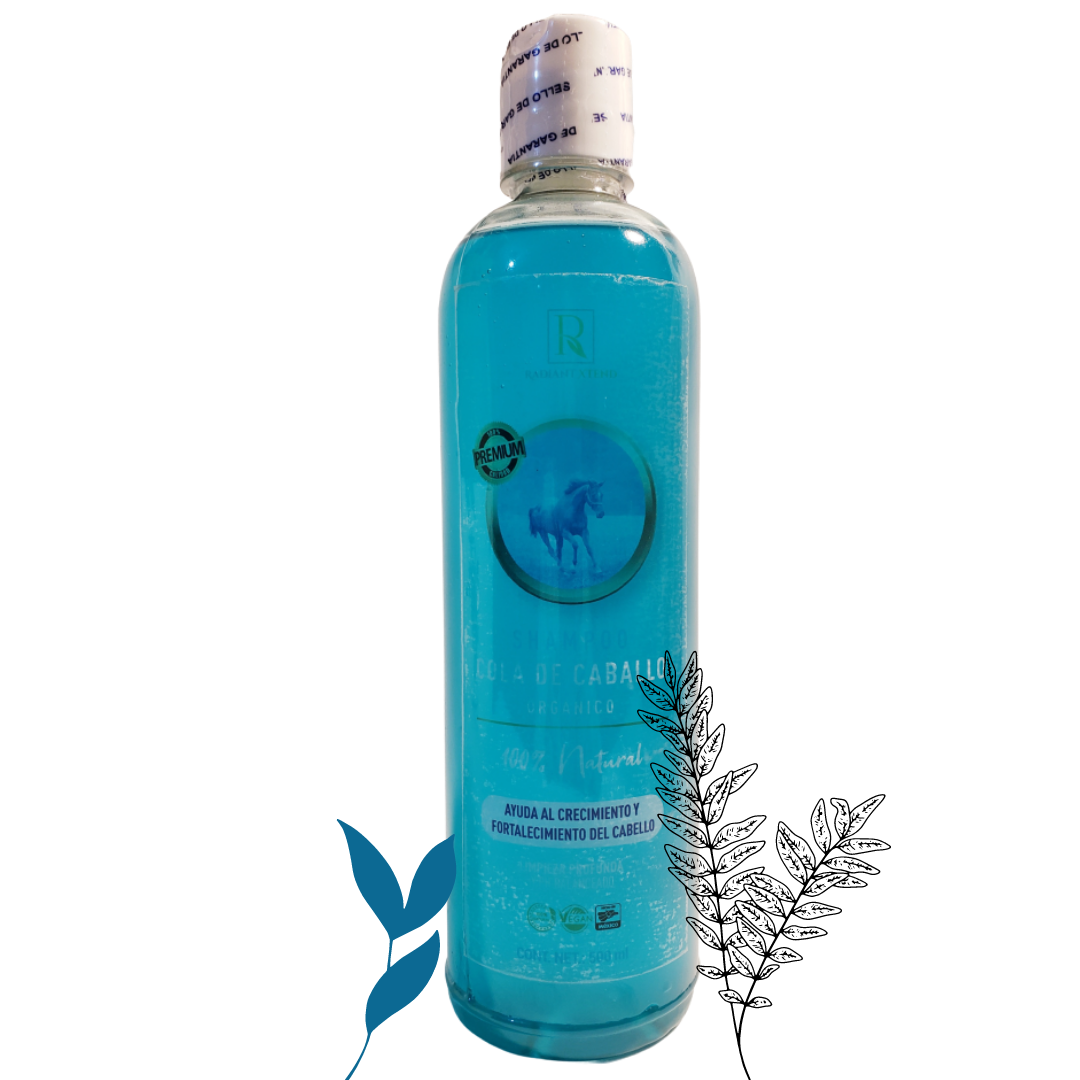SHAMPOO COLA DE CABALLO LIMPIEZA PROFUNDA AYUDA AL CRECIMIENTO Y FORTALECIMIENTO DEL CABELLO 500ML RESULTADOS SORPRENDENTES GARANTIZADOS