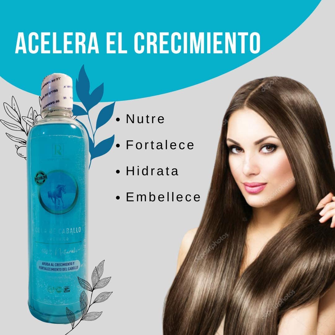 SHAMPOO COLA DE CABALLO LIMPIEZA PROFUNDA AYUDA AL CRECIMIENTO Y FORTALECIMIENTO DEL CABELLO 500ML RESULTADOS SORPRENDENTES GARANTIZADOS